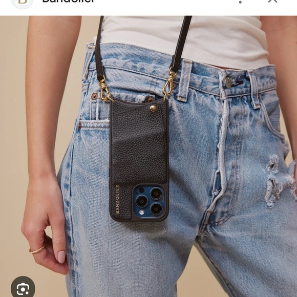 Bandolier Black Phone Case with Strap - Picture 3 of 3